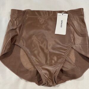 SPANX High-Waist Shaper Briefs in Chocolate